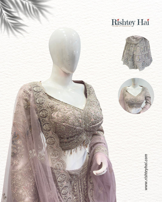 Contemporary Multi-Embroidered Lehenga Set